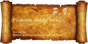 Pinkova Valéria névjegykártya
